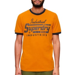 тениска,мъжки,тениски,superdry,ac,ringer,workwear,graphic,short,sleeve,t,shirt,heritage,ochre,brown,eclipse,navy,(yellow)