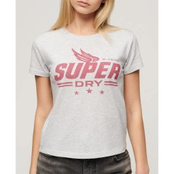 тениска,дамски,тениски,superdry,archive,kiss,print,fit,short,sleeve,t,shirt,flake,grey,marl,(grey)
