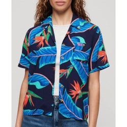 риза,с,къс,ръкав,дамски,блузи,дамски,ризи,superdry,beach,resor,short,sleeve,shirt,navy,paradise,(multicolor)