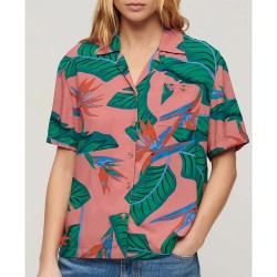 риза,с,къс,ръкав,дамски,блузи,дамски,ризи,superdry,beach,resor,short,sleeve,shirt,multicolor,(pink,paradise)