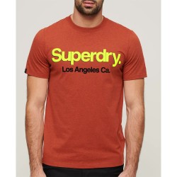 тениска,мъжки,тениски,superdry,core,logo,classic,washed,short,sleeve,t,shirt,orange,(arizona,orange,grit)