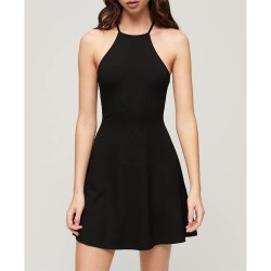 Рокля Superdry Fit & Flare sleeveless dress - Black (Black) рокля,дамски,поли,и,рокли,superdry,fit,&,flare,sleeveless,dress,black,(black)