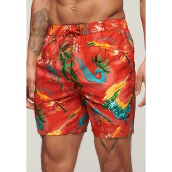 бански,гащета,мъжки,бански,костюми,superdry,hawaiian,print,17´´,swimming,shorts,waikiki,red,(orange)