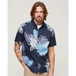 риза,с,къс,ръкав,мъжки,ризи,superdry,hawaiian,short,sleeve,shirt,chrysanthemum,navy,(multicolor)
