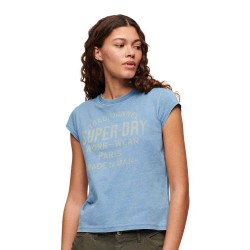 тениска,дамски,тениски,superdry,indigo,workwear,cap,short,sleeve,t,shirt,blue