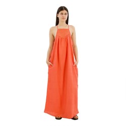 рокля,дамски,поли,и,рокли,superdry,lace,halter,beach,sleeveless,long,dress,orange