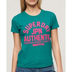 тениска,дамски,тениски,superdry,puff,print,archive,fitted,short,sleeve,t,shirt,blue