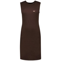 рокля,дамски,поли,и,рокли,superdry,rib,bodycon,sleeveless,short,dress,dark,brown,(brown)