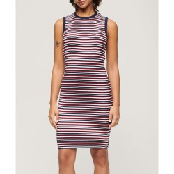 рокля,дамски,поли,и,рокли,superdry,rib,bodycon,sleeveless,short,dress,richest,navy,stripe,(red)