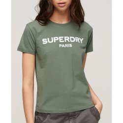 тениска,дамски,тениски,superdry,sport,luxe,graphic,fitted,short,sleeve,t,shirt,laurel,khaki,(green)
