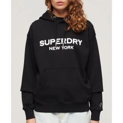 суичър,дамски,блузи,superdry,sport,luxe,loose,hoodie,black,(black)