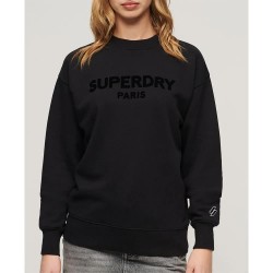 блуза,дамски,блузи,superdry,sport,luxe,loose,sweatshirt,black,(black)