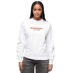 блуза,дамски,блузи,superdry,sport,luxe,loose,sweatshirt,brilliant,white,(white)