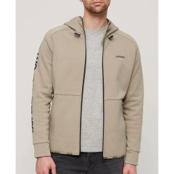 блуза,мъжки,пуловери,superdry,sport,tech,logo,loose,full,zip,sweatshirt,beige