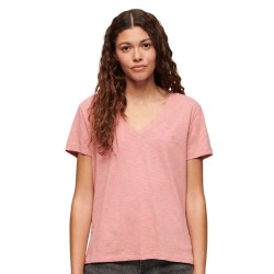 тениска,дамски,тениски,superdry,studios,slub,embroidered,short,sleeve,v,neck,t,shirt,dusty,rose,(pink)