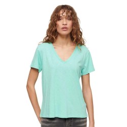 тениска,дамски,тениски,superdry,studios,slub,embroidered,short,sleeve,v,neck,t,shirt,fluro,mint,(green)