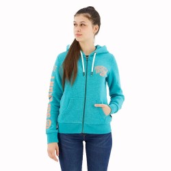 блуза,дамски,блузи,superdry,super,athletic,graphic,full,zip,sweatshirt,aqua,shore,turqoise,marl,(green)