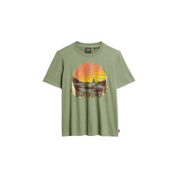 тениска,дамски,тениски,superdry,travel,souvenir,relaxed,short,sleeve,t,shirt,thyme,green,marl,(green)