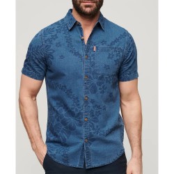 риза,с,къс,ръкав,мъжки,ризи,superdry,vintage,loom,short,sleeve,shirt,blue