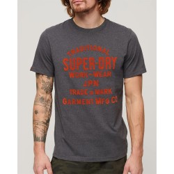 тениска,мъжки,тениски,superdry,workwear,flock,graphic,short,sleeve,t,shirt,granite,grey,marl,(grey)