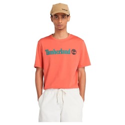 тениска,мъжки,тениски,timberland,kennebec,river,linear,logo,short,sleeve,t,shirt,burnt,sienna,app,(orange)