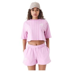 тениска,дамски,тениски,new,era,pinstripe,crop,short,sleeve,t,shirt,pink