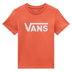 тениска,дамски,тениски,vans,flying,v,short,sleeve,t,shirt,black,(orange)