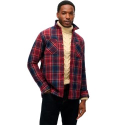 карирана,риза,мъжки,ризи,superdry,merchant,quilted,long,sleeve,shirt,red,(rhubarb,red,check)