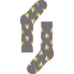 чорапи,мъжки,чорапи,hs,by,happy,socks,banana,half,long,socks,grey