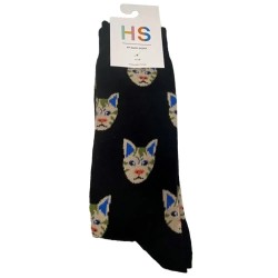 чорапи,мъжки,чорапи,hs,by,happy,socks,cat,long,socks,multicolor