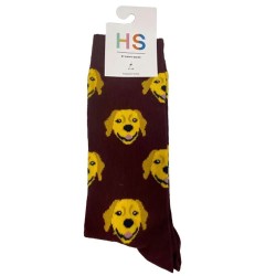 чорапи,мъжки,чорапи,hs,by,happy,socks,dog,long,socks,yellow