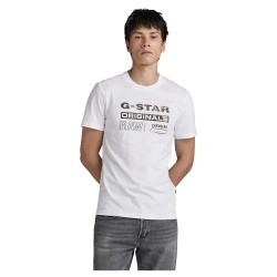 тениска,мъжки,тениски,g,star,distressed,originals,slim,fit,short,sleeve,t,shirt,white,(white)