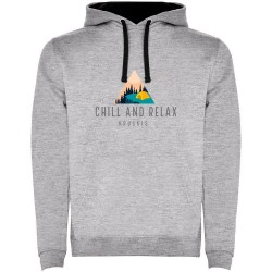 суичър,мъжки,пуловери,kruskis,chill,and,relax,two,colour,hoodie,heather,grey,black,(grey)