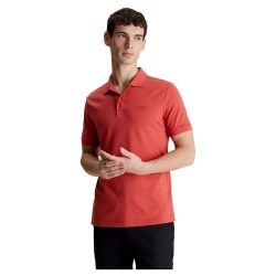 мъжки,блузи,с,яка,calvin,klein,smooth,cotton,slim,short,sleeve,polo,baked,apple,(orange)