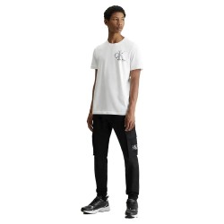 тениска,мъжки,тениски,calvin,klein,jeans,meta,monogram,short,sleeve,t,shirt,bright,white,(black)