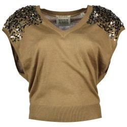 блуза,дамски,пуловери,дамски,плетени,дрехи,scotch,&,soda,embellished,v,neck,sweater,brown
