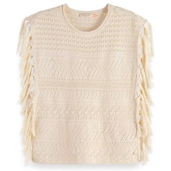 тениска,дамски,тениски,scotch,&,soda,pointelle,stitch,with,fringing,sleeveless,t,shirt,beige