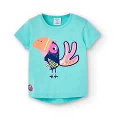 тениска,детски,тениски,boboli,248015,short,sleeve,t,shirt,blue,(pacific)