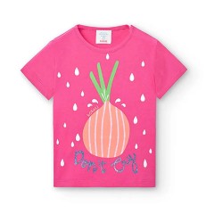 тениска,детски,тениски,boboli,298009,short,sleeve,t,shirt,buganvilla,(pink)