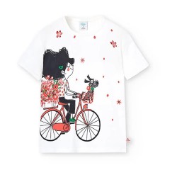 тениска,детски,тениски,boboli,418137,short,sleeve,t,shirt,multicolor,(off,white)