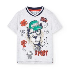 тениска,детски,тениски,boboli,508069,short,sleeve,t,shirt,multicolor,(grey)