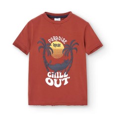 тениска,детски,тениски,boboli,518150,short,sleeve,t,shirt,red,(tile)