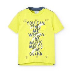 тениска,детски,тениски,boboli,528207,short,sleeve,t,shirt,yellow,(pistachio)