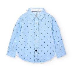 риза,с,дълъг,ръкав,детски,ризи,boboli,718354,long,sleeve,shirt,blue,(print)