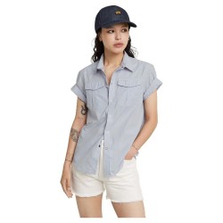 риза,с,къс,ръкав,дамски,блузи,дамски,ризи,g,star,military,button,down,short,sleeve,shirt,purple