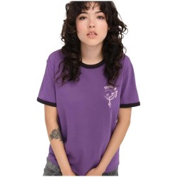 тениска,дамски,тениски,volcom,truly,ringer,short,sleeve,t,shirt,purple,(deep,purple)