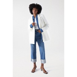 дънки,дамски,панталони,salsa,jeans,faith,with,cuff,jeans,beige