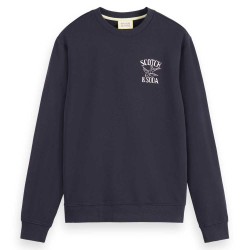 блуза,мъжки,пуловери,scotch,&,soda,left,chest,artwork,sweatshirt,blue