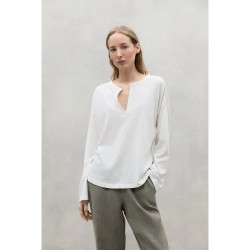 тениска,дамски,тениски,ecoalf,ronne,long,sleeve,v,neck,t,shirt,white