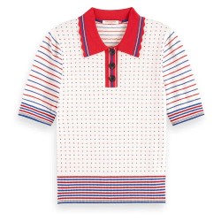 дамски,блузи,с,яка,scotch,&,soda,jacquard,short,sleeve,polo,white